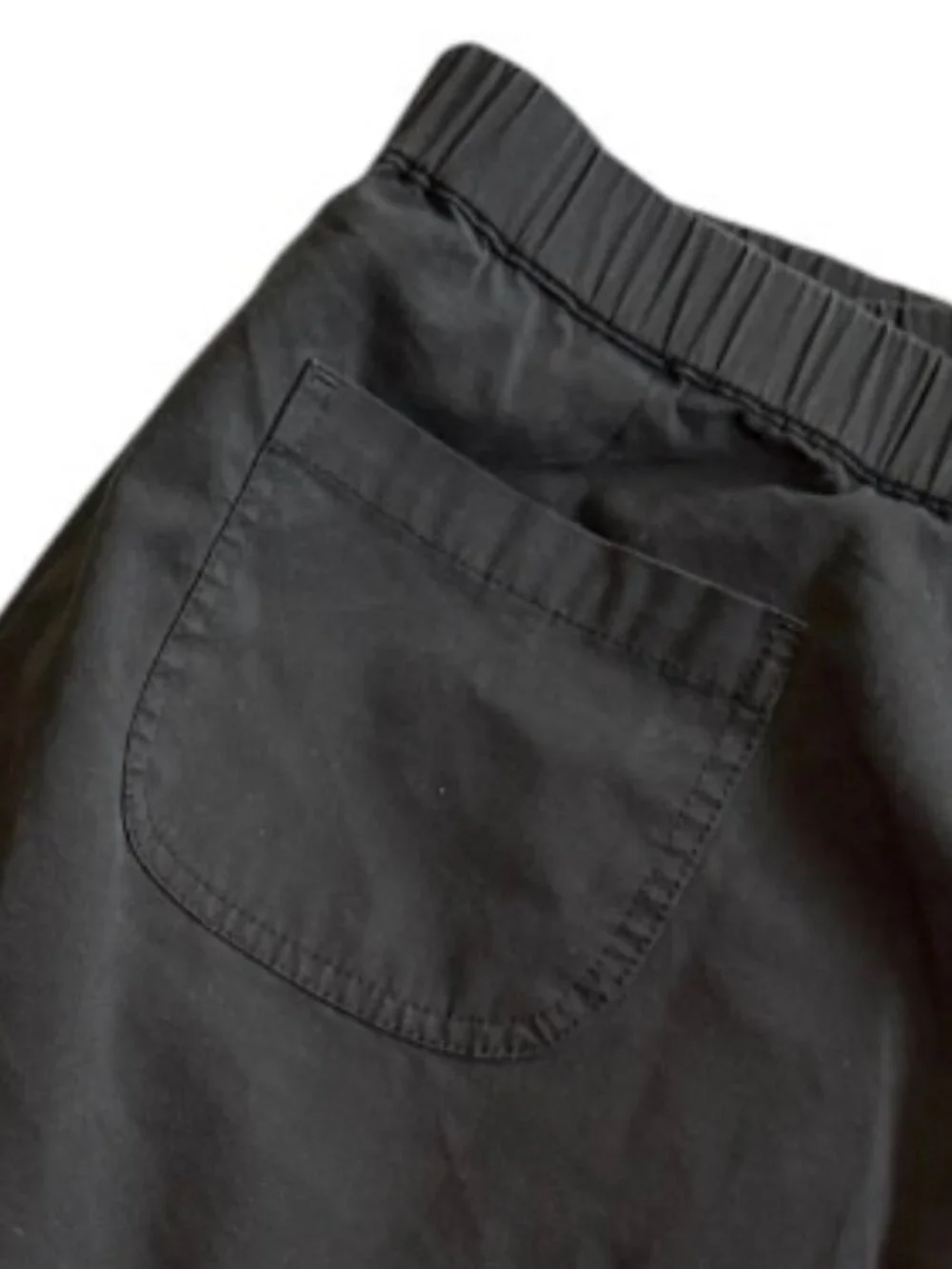 J. Jill Black Wide-Leg Pull-On Cotton Pants